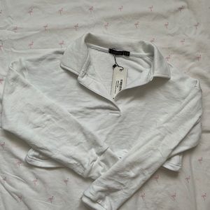 Cropped rugby top white